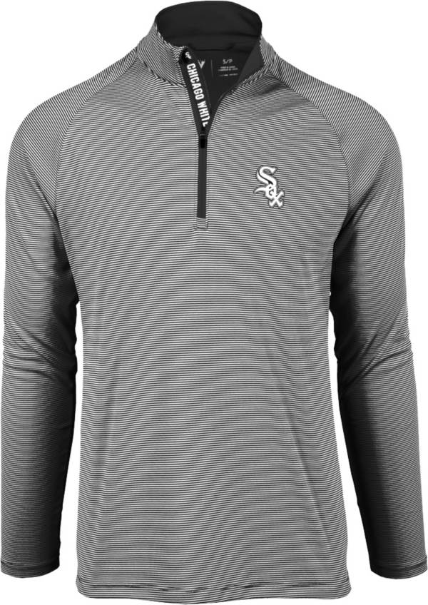 Levelwear Men's Chicago White Sox Black Orion Quarter-Zip Shirt