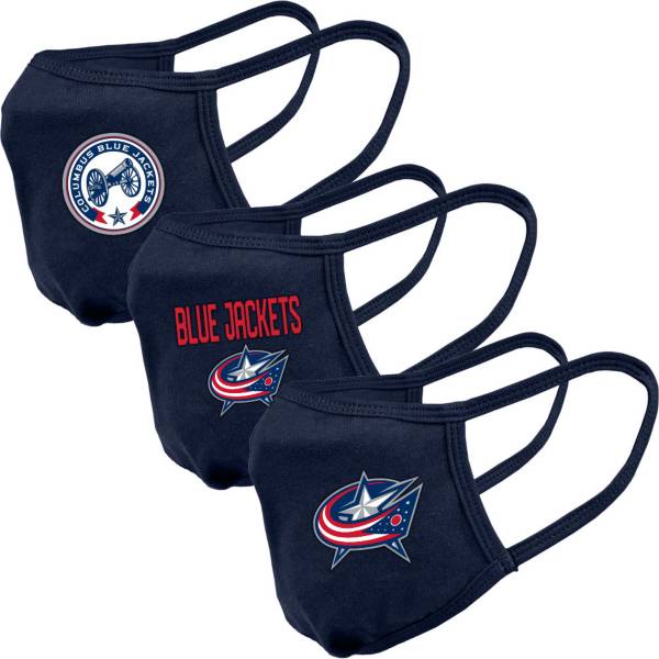 Levelwear Adult Columbus Blue Jackets 3-Pack Face Coverings