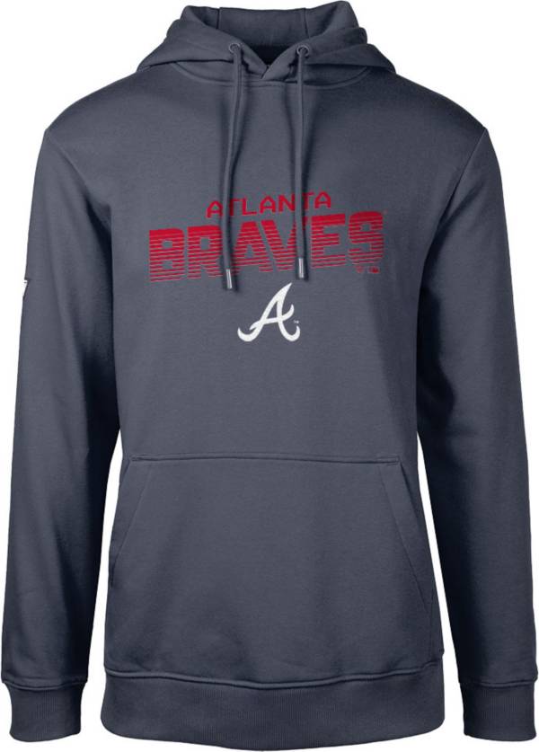 Levelwear Men's Atlanta Braves Navy Bars Podium Pullover Hoodie
