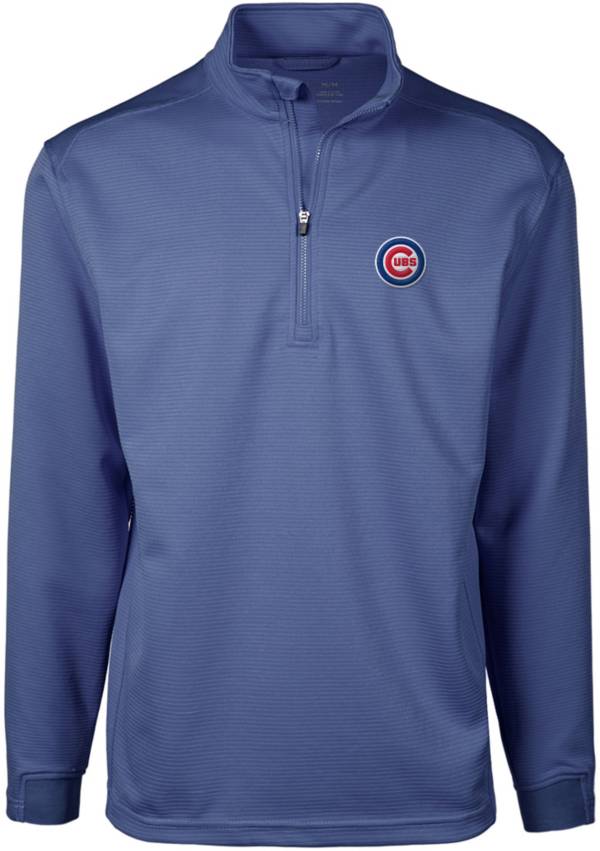 Levelwear Men's Chicago Cubs Royal Aus Quarter-Zip Long Sleeve T-Shirt