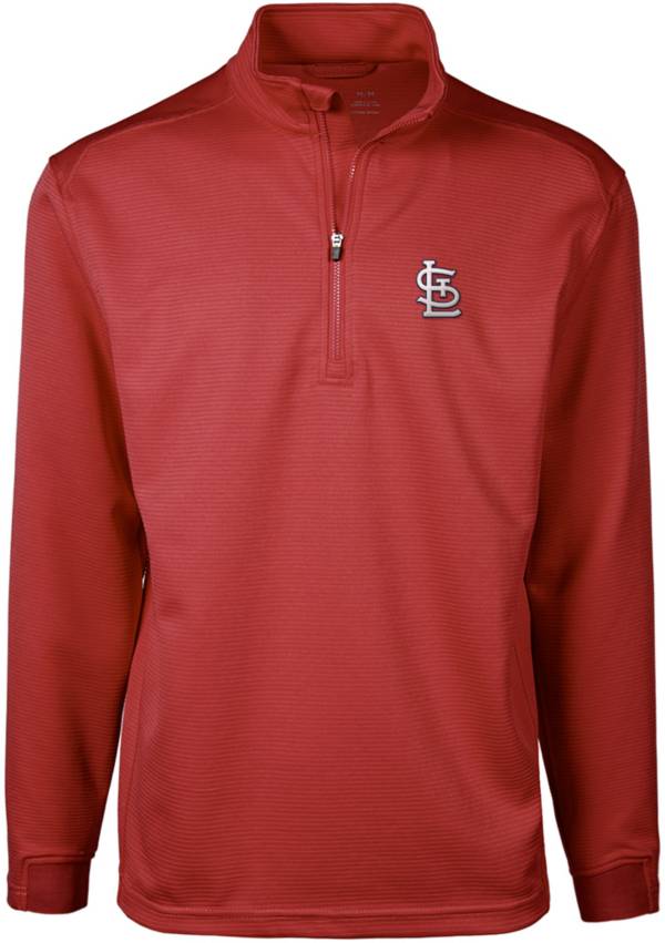 Levelwear Men's St. Louis Cardinals Red Aus Quarter-Zip Long Sleeve T-Shirt