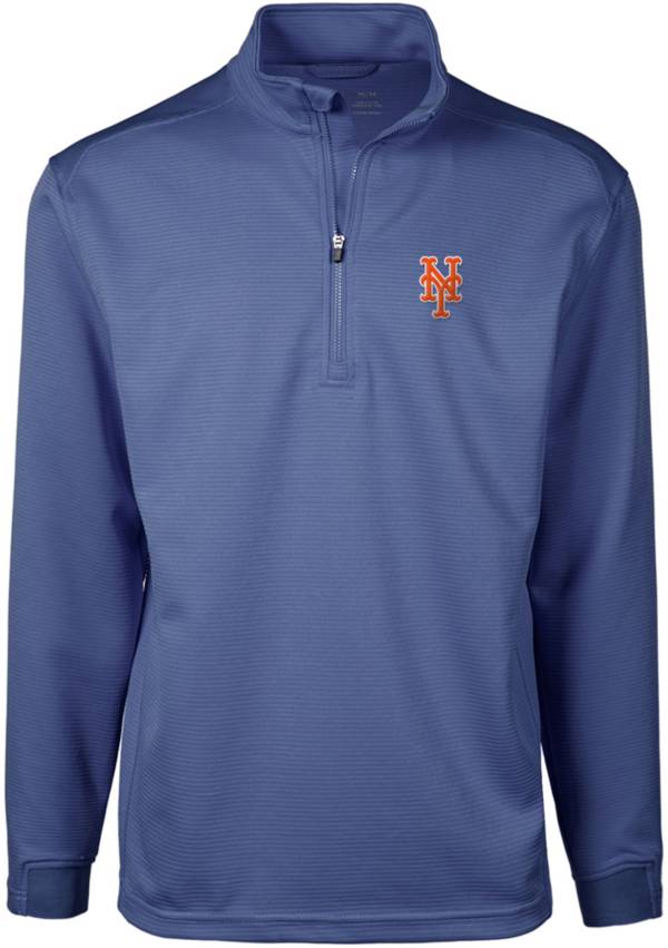 Levelwear Men's New York Mets Royal Aus Quarter-Zip Long Sleeve T-Shirt