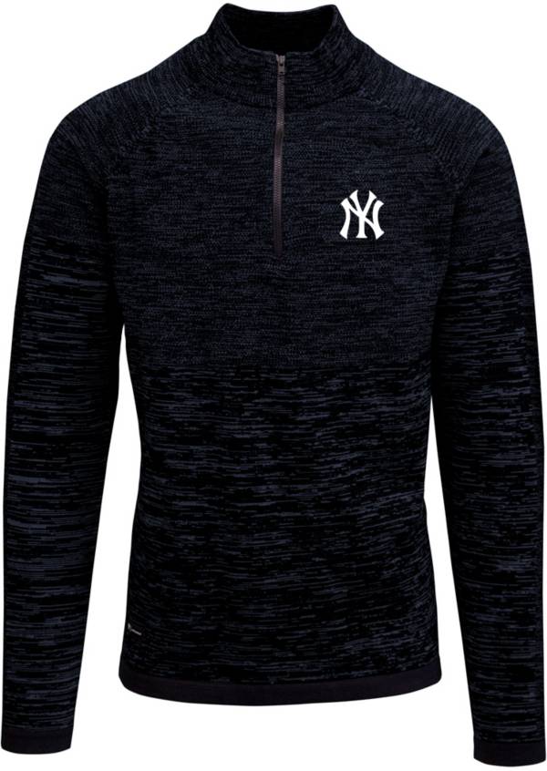 Levelwear Men's New York Yankees Navy Aus Quarter-Zip Long Sleeve T-Shirt product image
