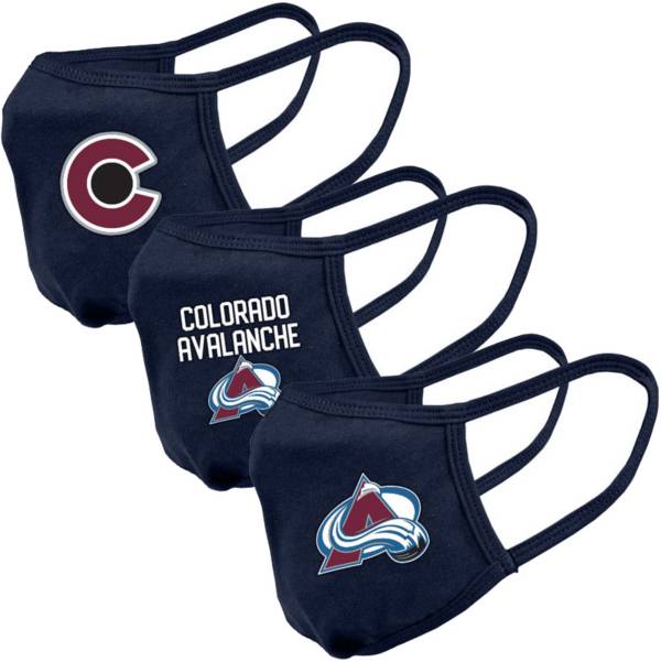 Levelwear Youth Colorado Avalanche 3-Pack Face Coverings