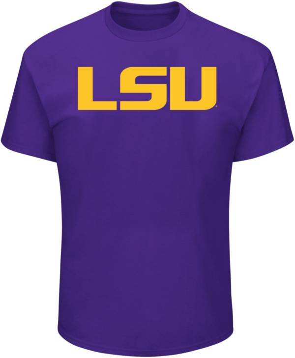 Profile Varsity Men's Big and Tall LSU Tigers Purple Short Sleeve T-Shirt