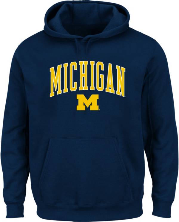 Profile Varsity Men's Big and Tall Michigan Wolverines Navy Pullover Hoodie
