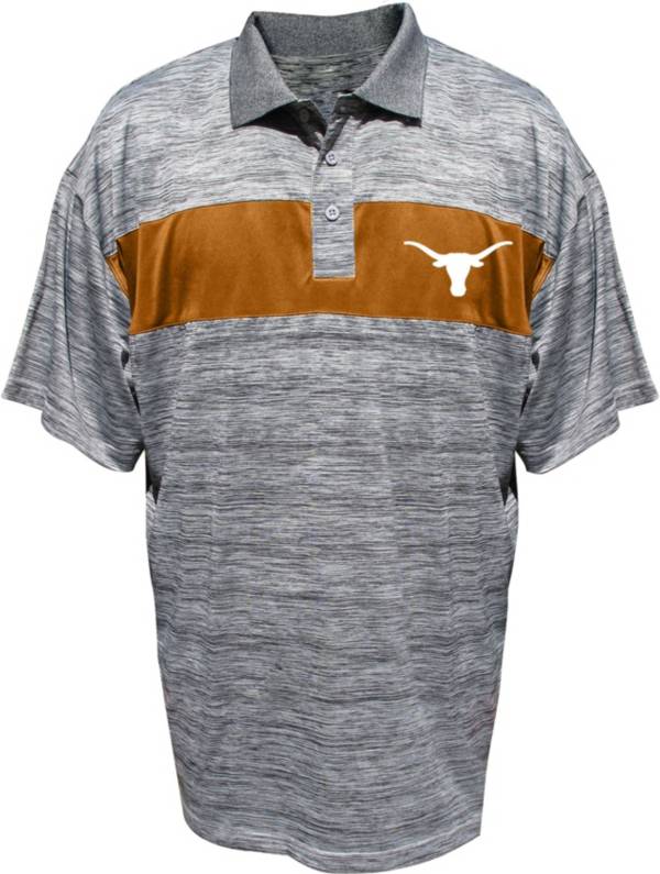 NCAA Men's Big and Tall Texas Longhorns Burnt Orange Textured Polo product image