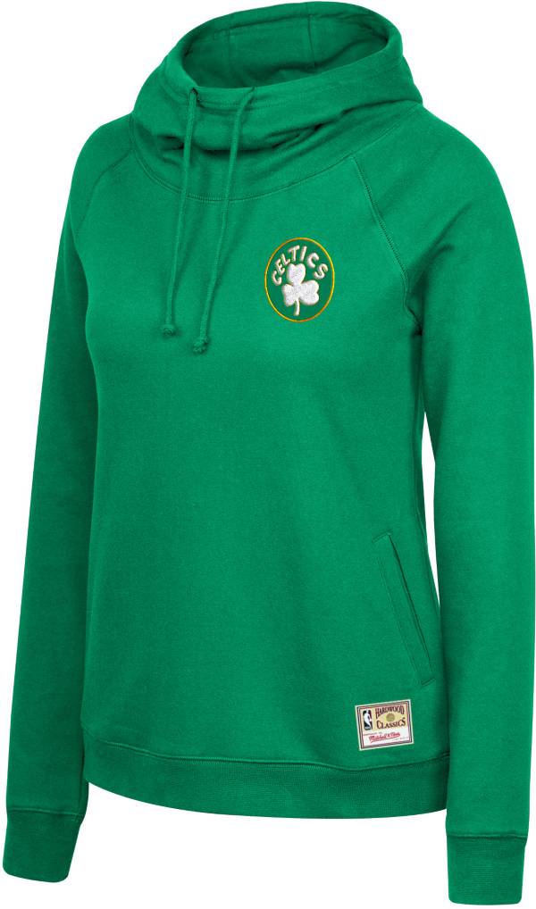 Mitchell & Ness Women's Boston Celtics Green Funnel Neck Pullover Hoodie