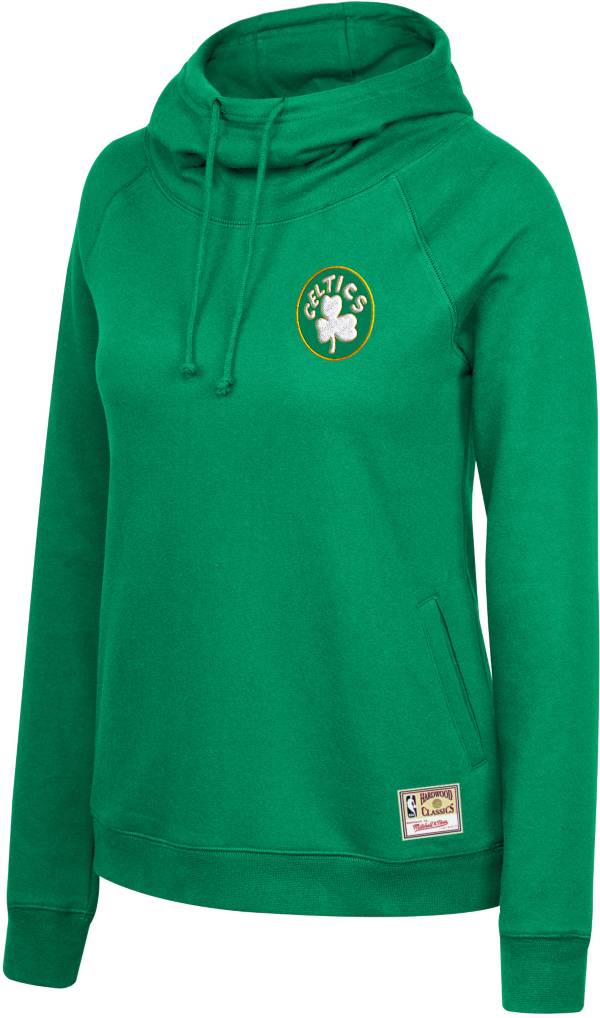 Mitchell & Ness Women's Boston Celtics Green Funnel Neck Pullover Hoodie product image