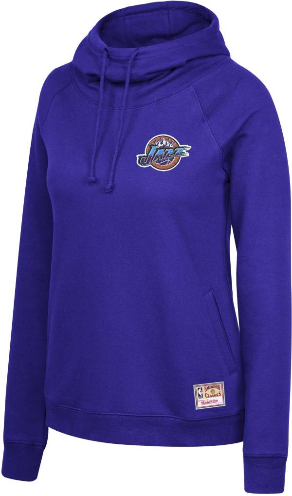 Mitchell & Ness Women's Utah Jazz Purple Funnel Neck Pullover Hoodie