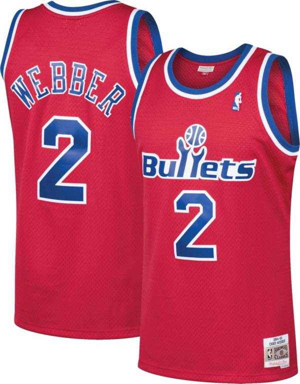 Mitchell & Ness Men's Washington Bullets Chris Webber #2 Swingman Red Jersey product image
