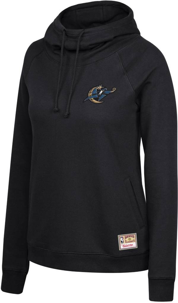 Mitchell & Ness Women's Washington Wizards Funnel Neck Pullover Black Hoodie