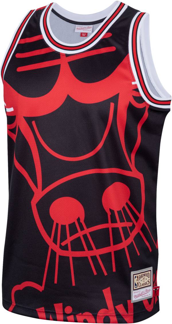 Mitchell & Ness Men's Chicago Bulls Big Face Black Jersey product image