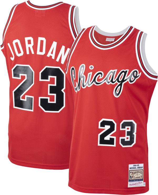 صبغة طبيعية Mitchell & Ness Men's Chicago Bulls Michael Jordan #23 Authentic 1984-85  Red Jersey صبغة طبيعية