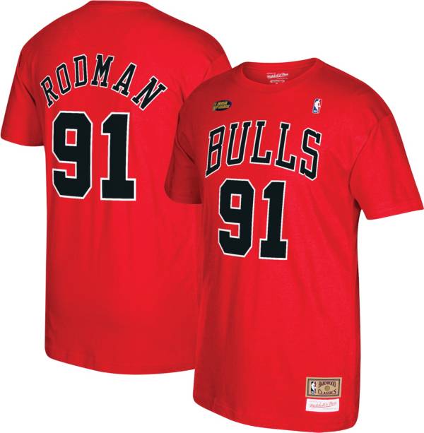 Mitchell & Ness Men's Chicago Bulls Dennis Rodman #91 T-Shirt product image