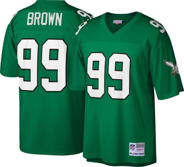 Mitchell & Ness Men's Philadelphia Eagles Jerome Brown #99 Green 1990 Home Jersey