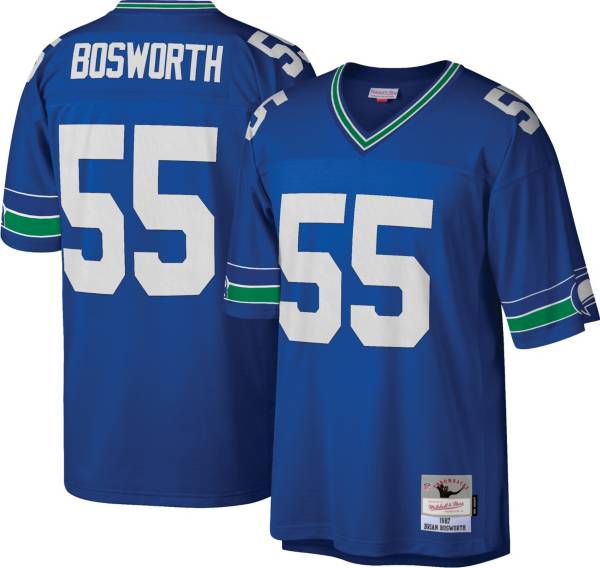 Mitchell & Ness Men's Seattle Seahawks Brian Bosworth #55 Royal 1987 Home Jersey