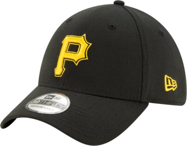 New Era Men's Pittsburgh Pirates Black Classic 39Thirty Stretch Fit Hat