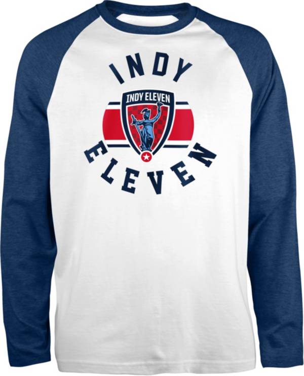 New Era Men's Indy Eleven Raglan White Long Sleeve T-Shirt