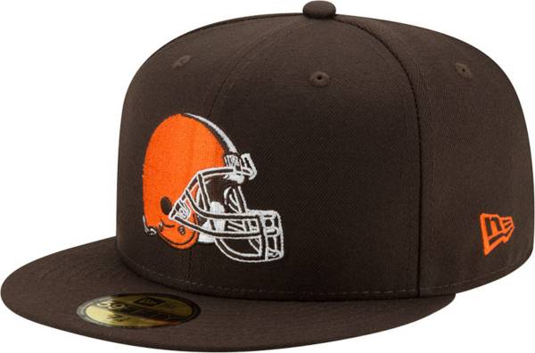 New Era Men's Cleveland Browns Brown 59Fifty Logo Fitted Hat