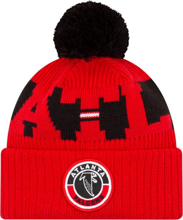 New Era Men's Atlanta Falcons Sideline Sport Pom Knit Hat