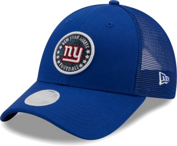 New Era Women's New York Giants Blue Sparkle Adjustable Trucker Hat