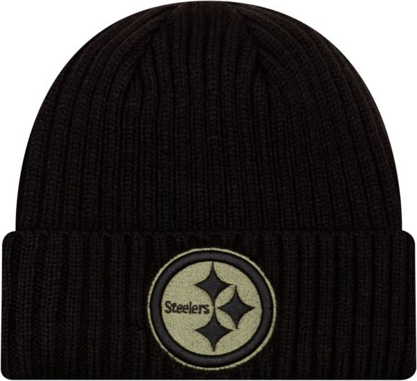 New Era Men's Salute to Service Pittsburgh Steelers Black Knit Hat