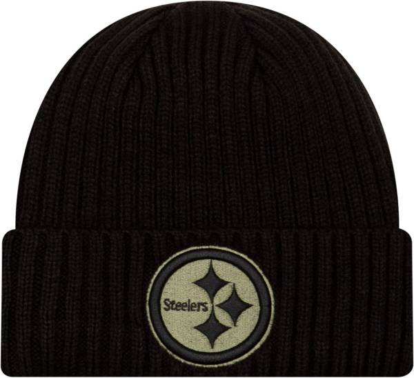 New Era Men's Salute to Service Pittsburgh Steelers Black Knit Hat product image