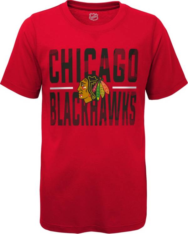 NHL Youth Chicago Blackhawks Hussle Red T-Shirt