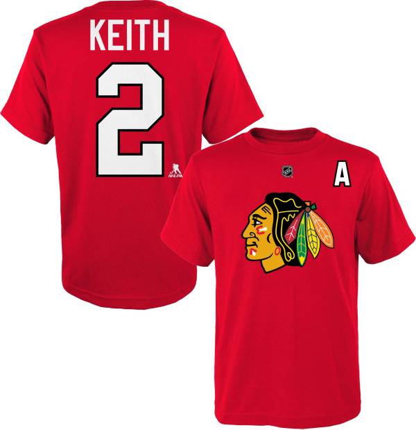 NHL Youth Chicago Blackhawks Duncan Keith #2 Red Alternate T-Shirt