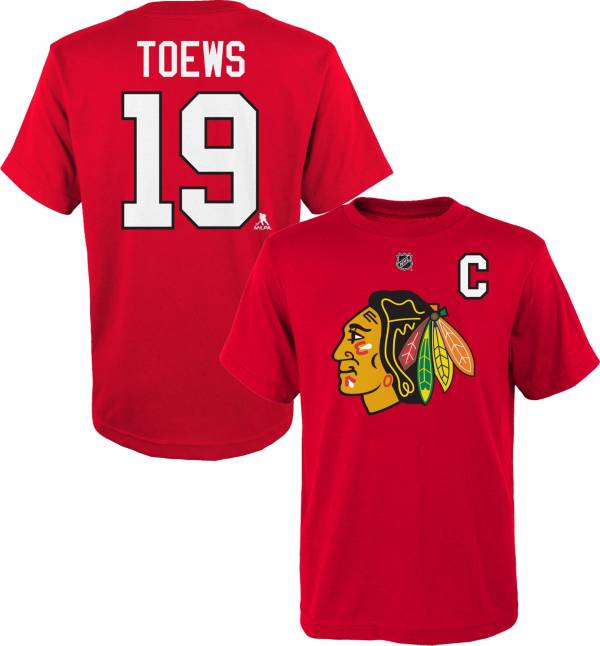NHL Youth Chicago Blackhawks Jonathan Toews #19 Red T-Shirt