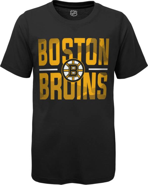 NHL Youth Boston Bruins Hussle Black T-Shirt