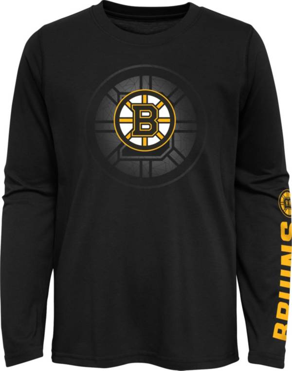 NHL Youth Boston Bruins Stop Clock Black Long Sleeve T-Shirt