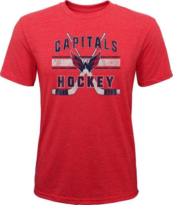 NHL Youth Washington Capitals Stripe Tri-Blend Red T-Shirt product image