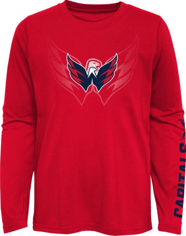 NHL Youth Washington Capitals Stop Clock Red Long Sleeve T-Shirt