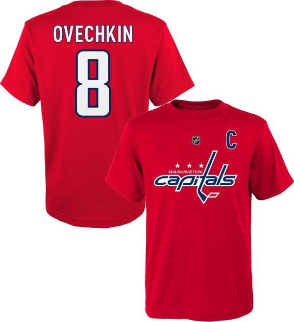 NHL Youth Washington Capitals Alexander Ovechkin #8 Red T-Shirt