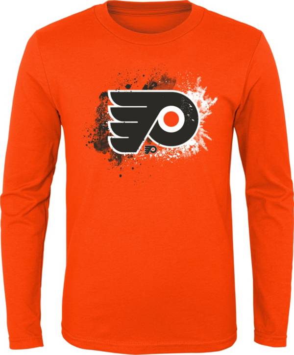 NHL Youth Philadelphia Flyers Splashin' Orange Long Sleeve Shirt