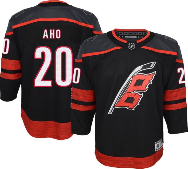 NHL Youth Carolina Hurricanes Sebastian Aho #20 Black Premier Jersey