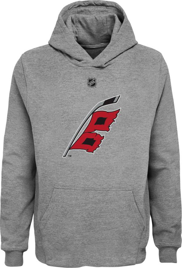 NHL Youth Carolina Hurricanes Grey Shoulder Patch Hoodie
