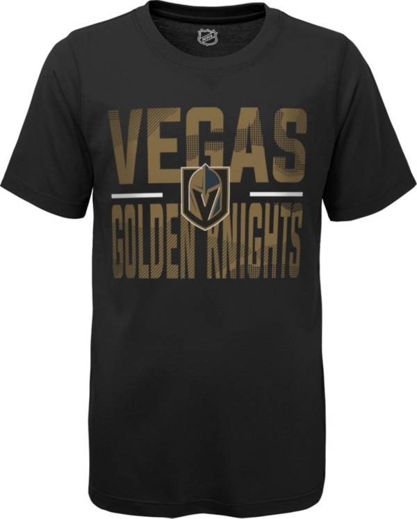 NHL Youth Las Vegas Golden Knights Hussle Black T-Shirt