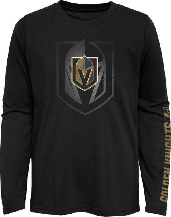 NHL Youth Las Vegas Golden Knights Stop Clock Black Long Sleeve T-Shirt