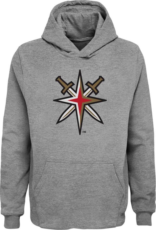 NHL Youth Vegas Golden Knights Grey Shoulder Patch Hoodie