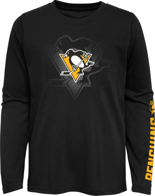 NHL Youth Pittsburgh Penguins Stop Clock Black Long Sleeve T-Shirt