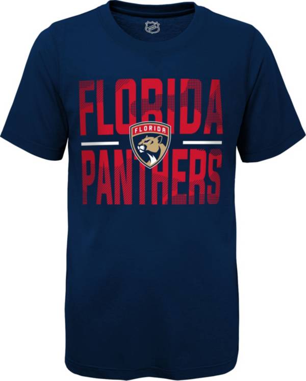 NHL Youth Florida Panthers Hussle Navy T-Shirt