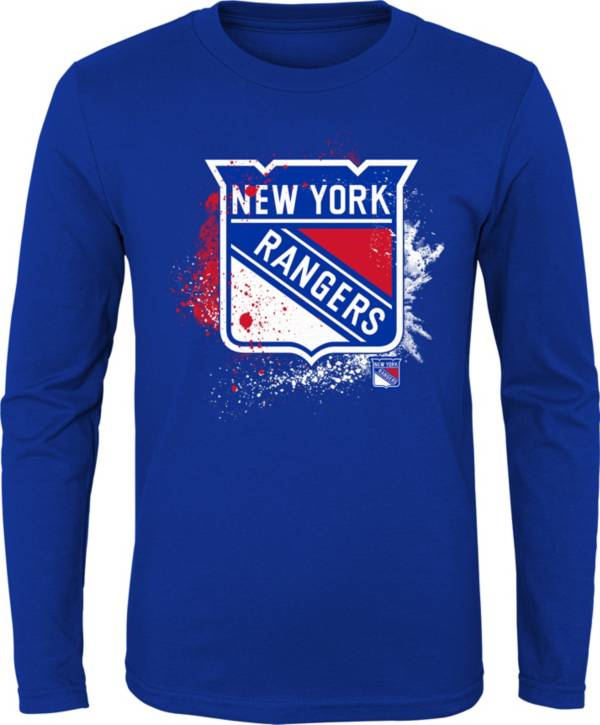 NHL Youth New York Rangers Splashin' Royal Long Sleeve Shirt