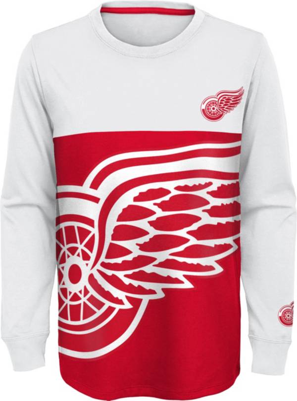 NHL Youth Detroit Red Wings Special Edition Logo White Long Sleeve T-Shirt