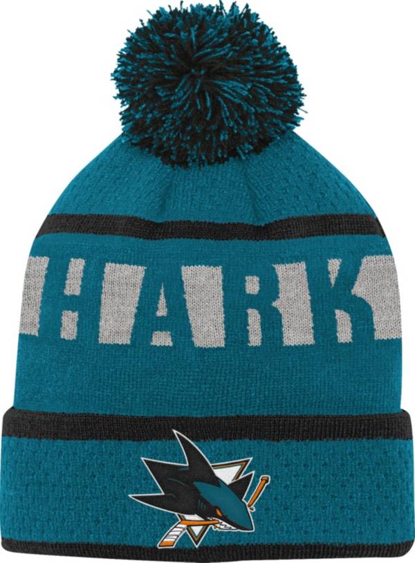 NHL Youth San Jose Sharks Breakaway Blue Cuffed Knit