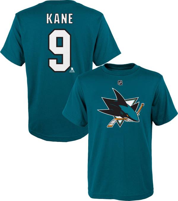 NHL Youth San Jose Sharks Evander Kane #9 Teal T-Shirt