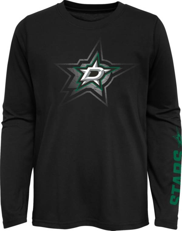 NHL Youth Dallas Stars Stop Clock Black Long Sleeve T-Shirt