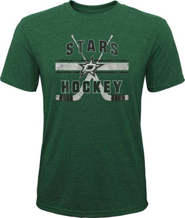 NHL Youth Dallas Stars Stripe Tri-Blend Green T-Shirt